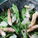 Salat med røget makrel og grønne bønner