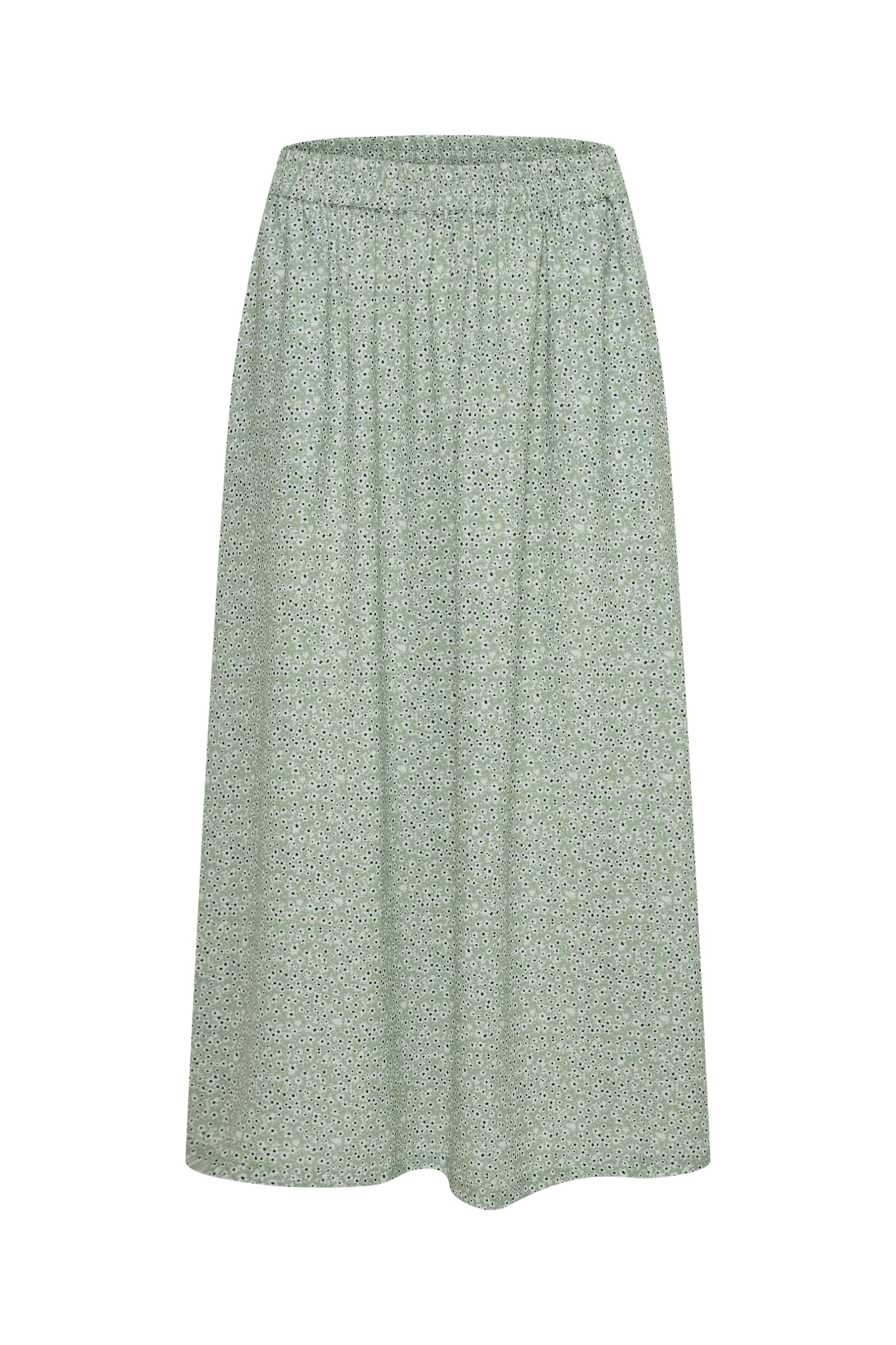 Grøn nederdel med mønster