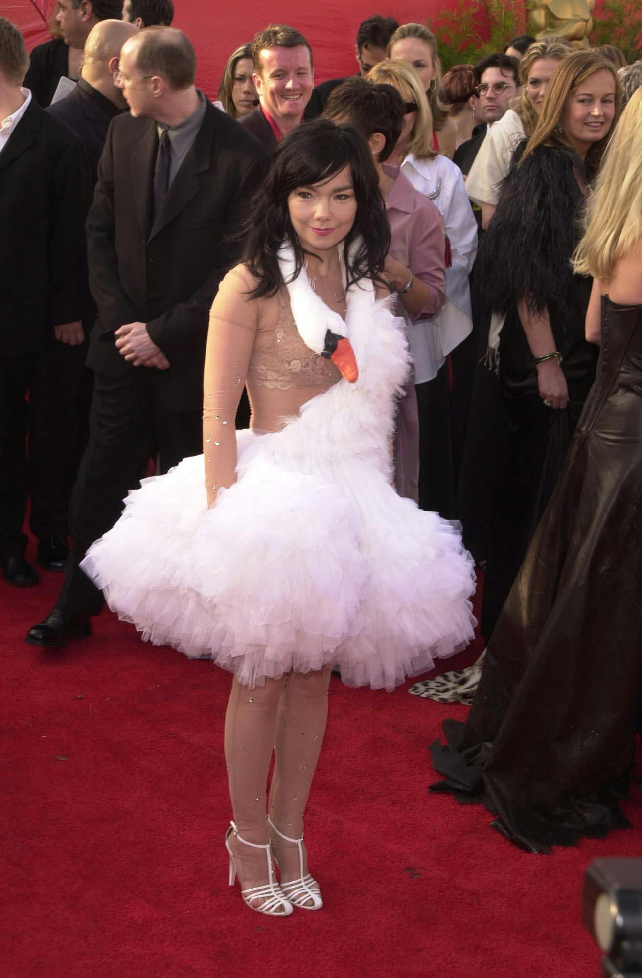 Björk til Oscaruddelingen med svanekjole