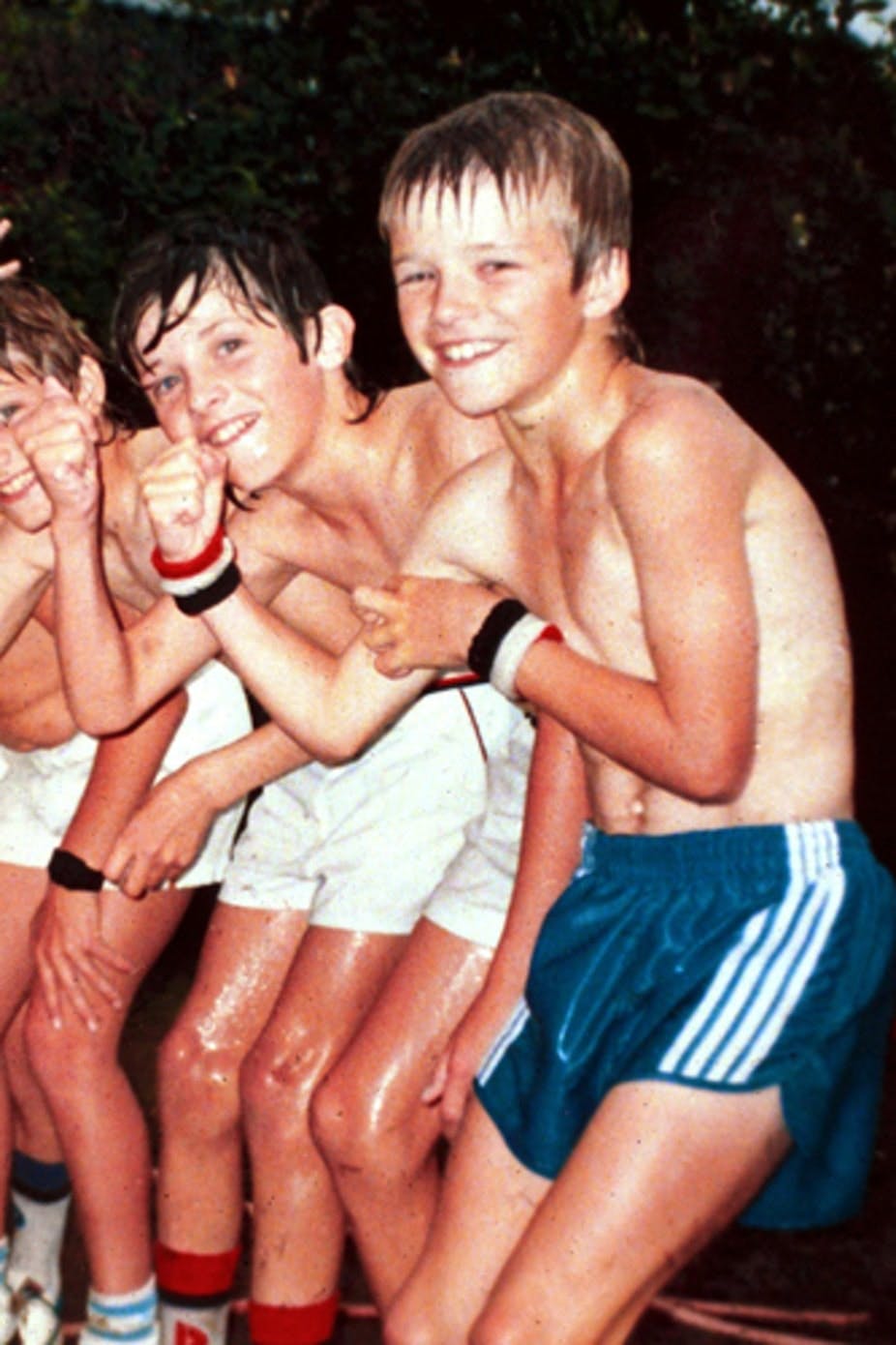 David Beckham som teenager med vennerne