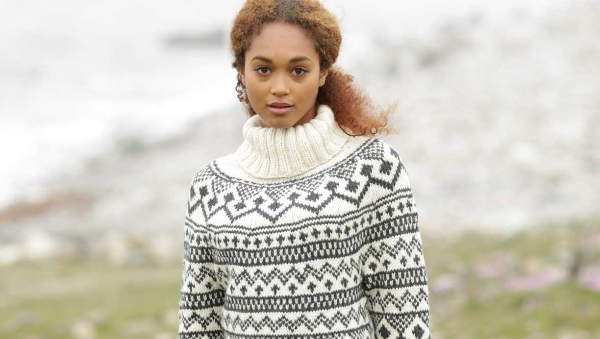 en lun sweater i mønster | Femina