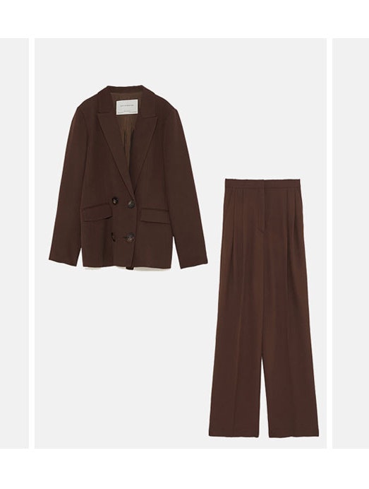 taske, jakkesæt og statementsmykke fra Zara