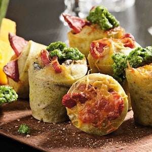 Muffins med chorizopølse