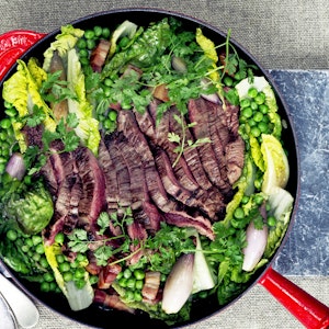 Steakgryde med ærter francaise