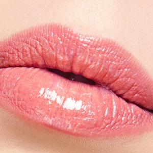 Mund med lipgloss