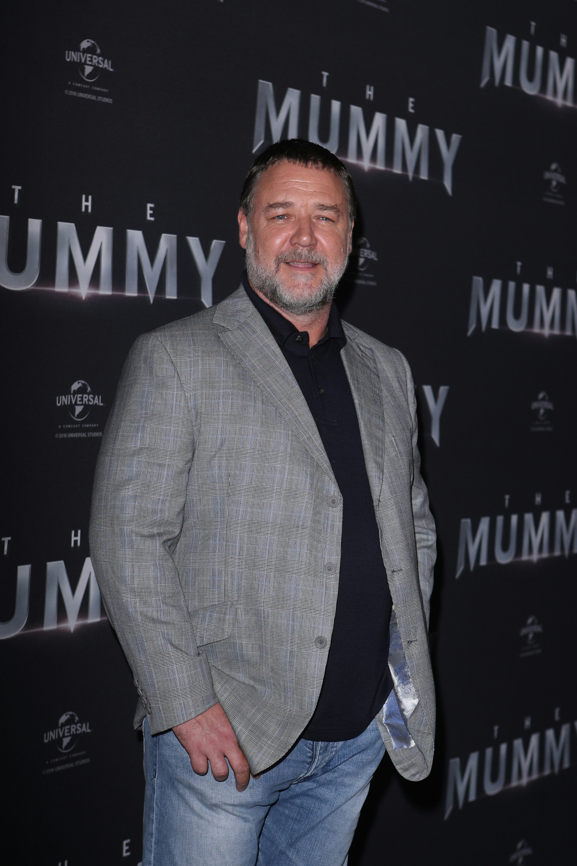 Skuespiller Russell Crowe til premiere på den nye Mummy