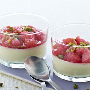 panna cotta med rabarber